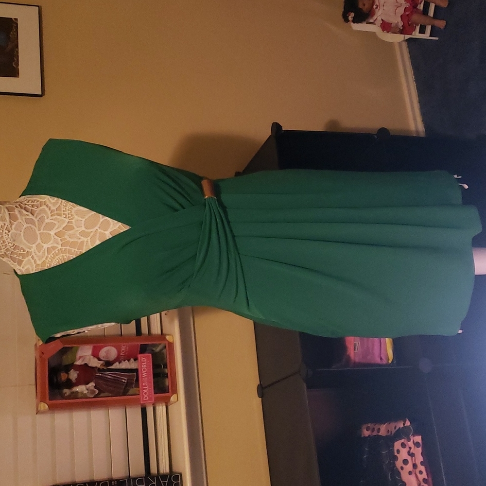 Women's green, wrap dress